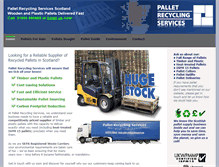 Tablet Screenshot of palletrecyclingscotland.com